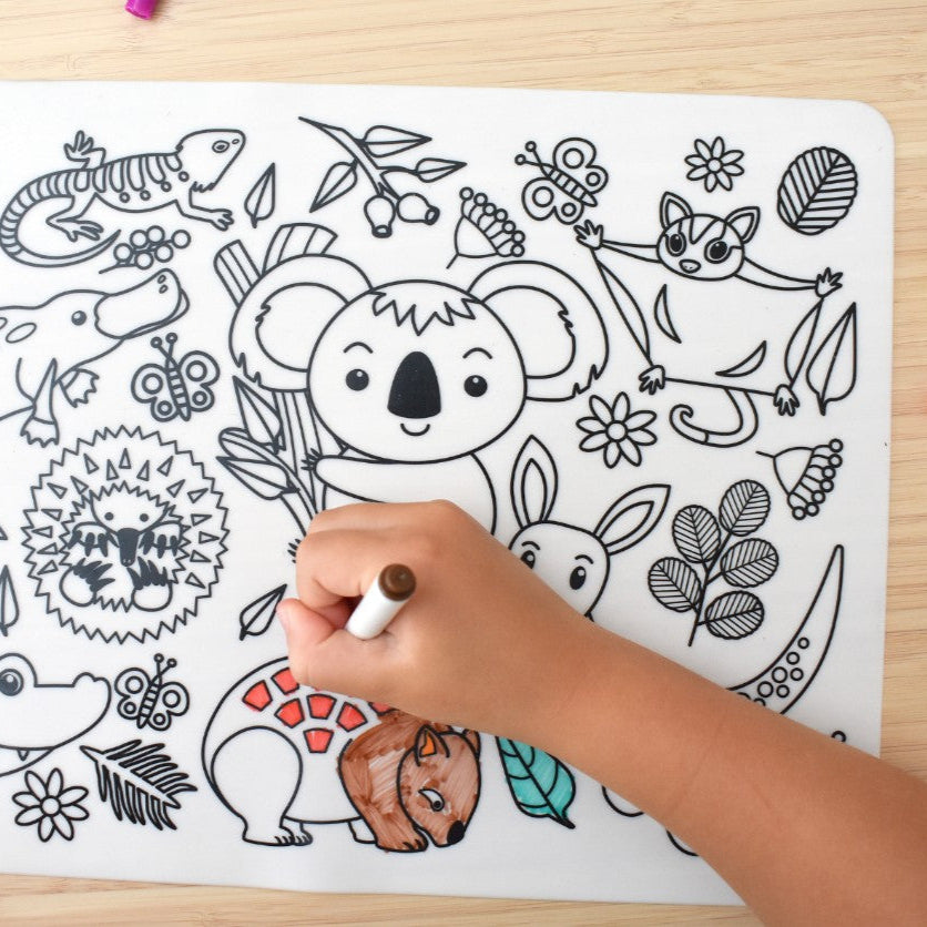 "Koala Dream" - Reusable Silicone Drawing Mat - Australian Animals