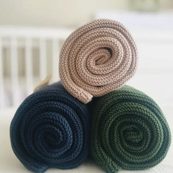 "Mini & Me" - Cable Knit Baby Blanket