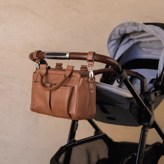 "VANCHI" - Amelia Convertible Pram Caddy - Pebbled Tan