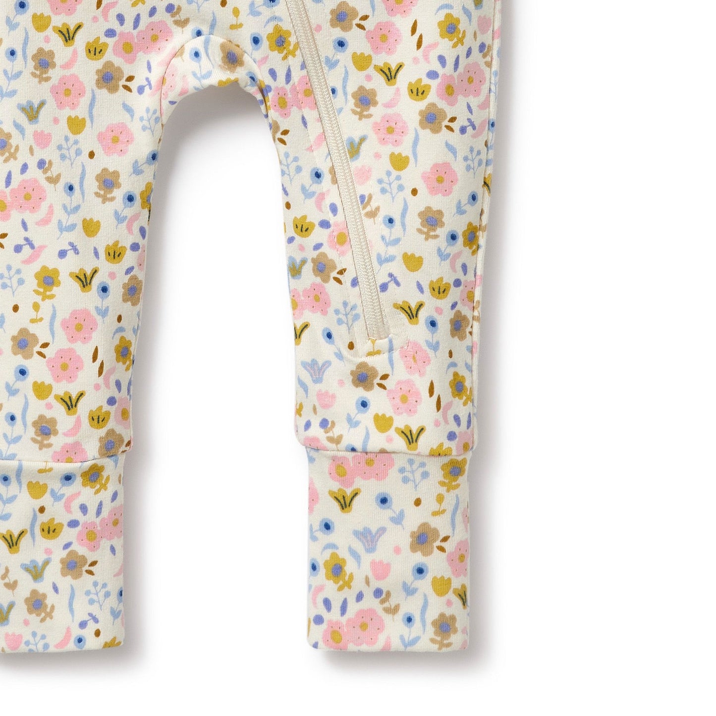 "Wilson & Frenchy" - Ava Floral Organic Zipsuit w/ Feet