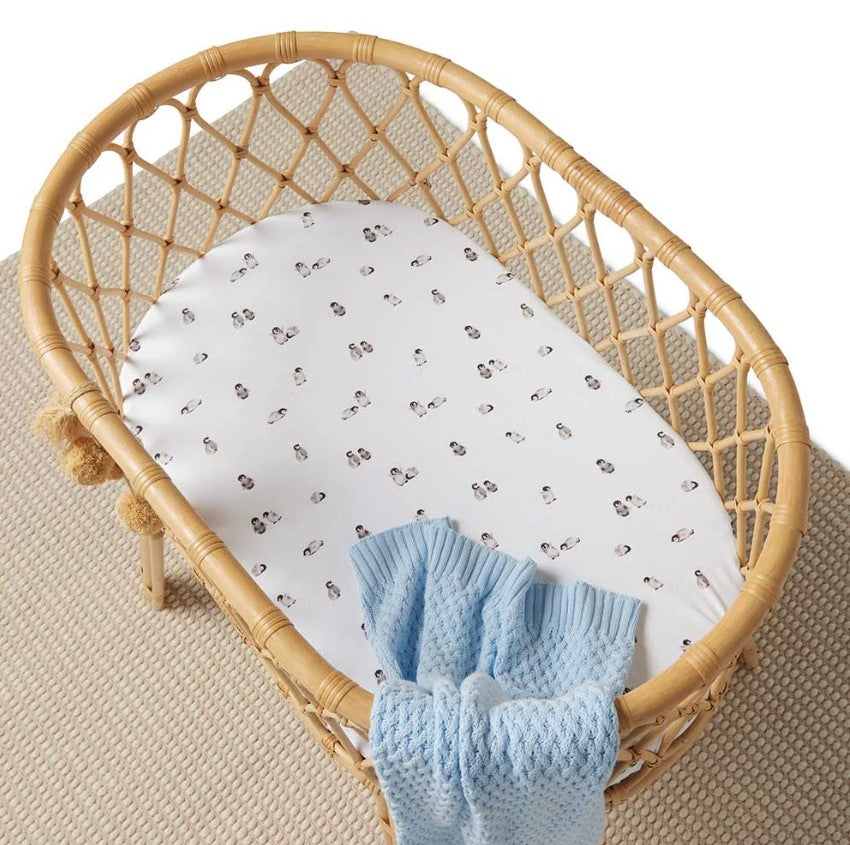 "Snuggle Hunny" - Fitted Bassinet Sheet/Change Pad Cover