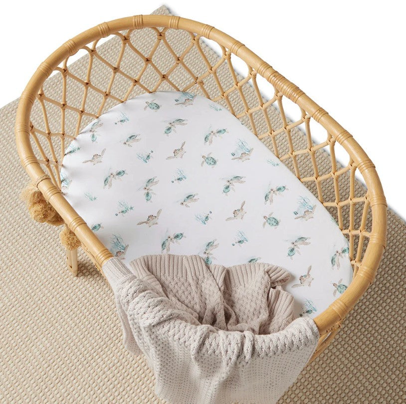 "Snuggle Hunny" - Fitted Bassinet Sheet/Change Pad Cover