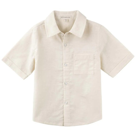 "Designer Kidz" - Benji Button Shirt - Oat