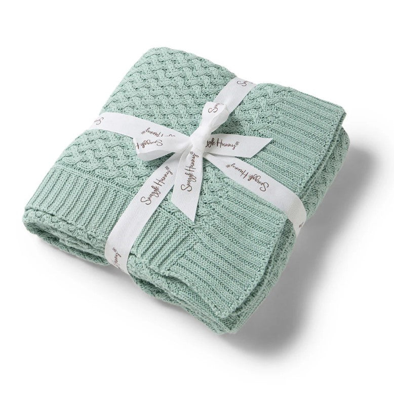 "Snuggle Hunny" - Diamond Knit Baby Blanket