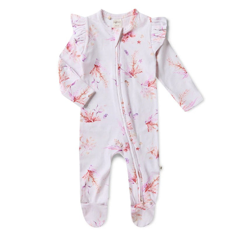 "Snuggle Hunny" - Sleepsuit - Coral