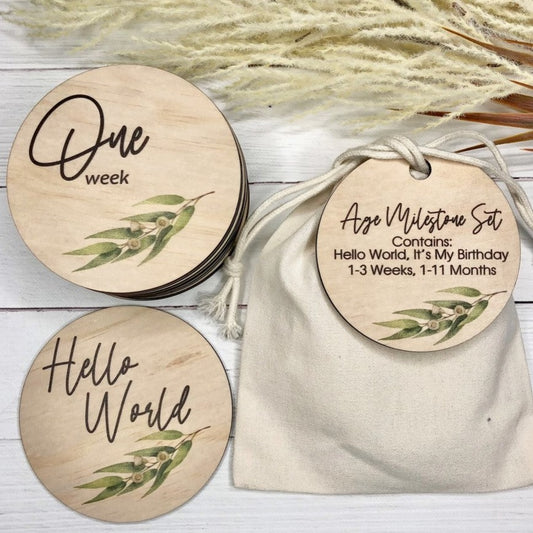 "Inspired Wholesale" - Eucalyptus Milestones (16 Piece Set)