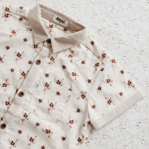 "Christmas" - Bencer & Hazelnut Feliz Collared Romper/Shirt