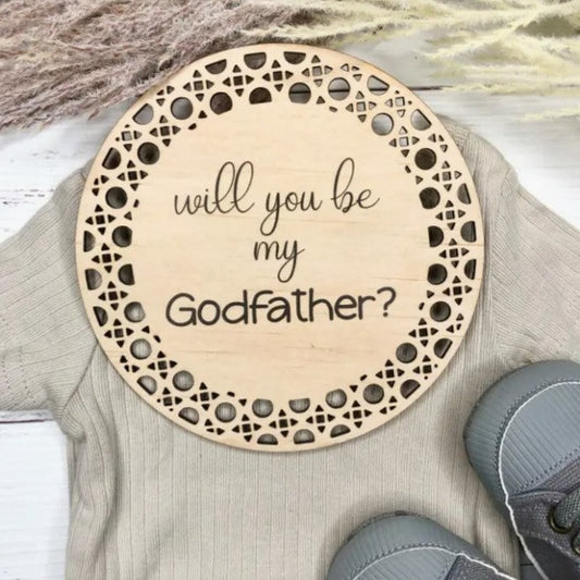 "Inspired Wholesale" - Will you be my Godfather Plaque