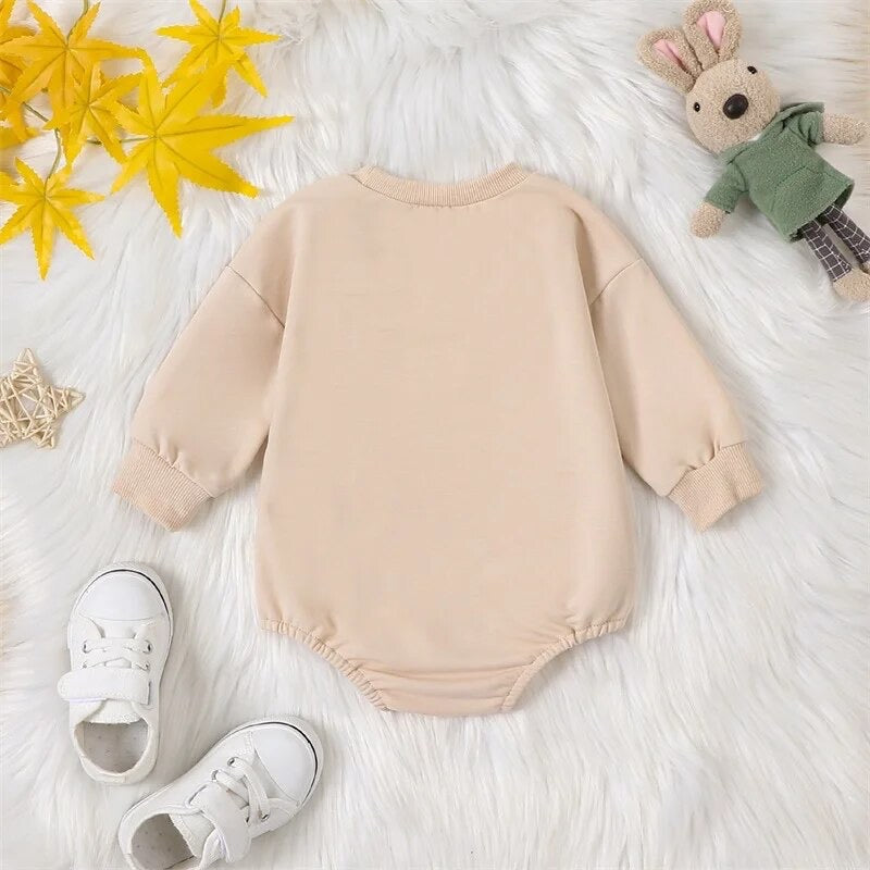 "Easter 2025" - Bunny L/S Romper - Beige