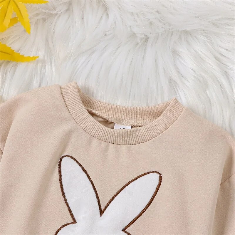 "Easter 2025" - Bunny L/S Romper - Beige