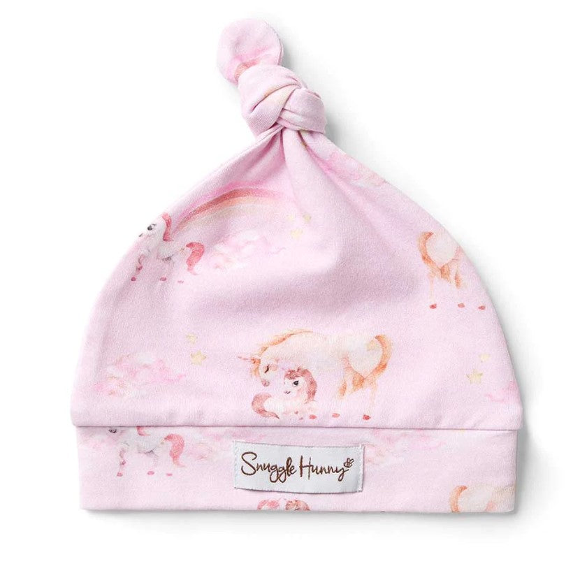 "Snuggle Hunny" - Knotted Baby Beanie