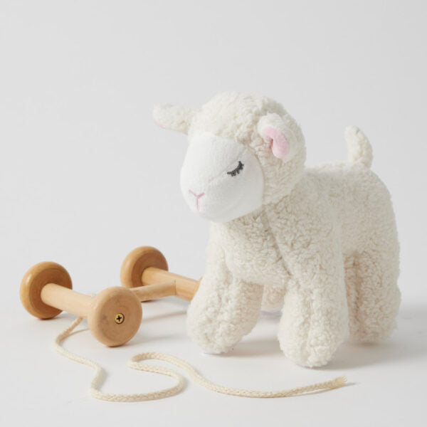 "Jiggle & Giggle" - Plush Pull Along - Lamb