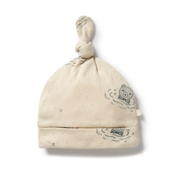 "Wilson & Frenchy" - Little Bear Pointelle Knot Beanie