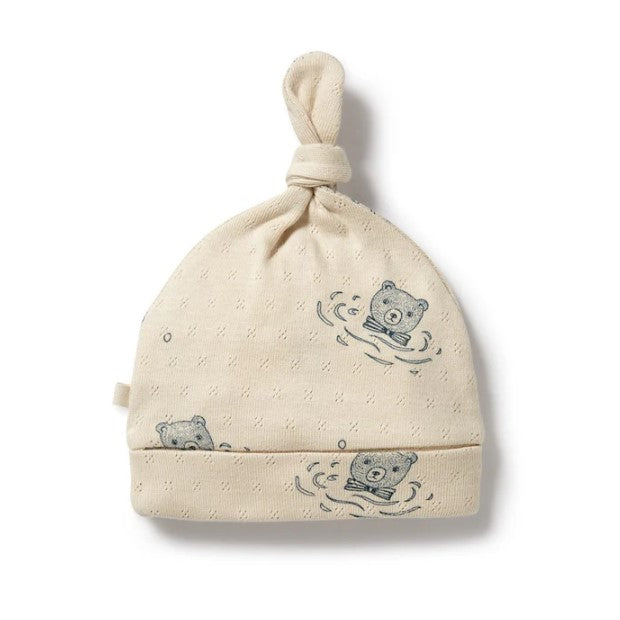 "Wilson & Frenchy" - Little Bear Pointelle Knot Beanie