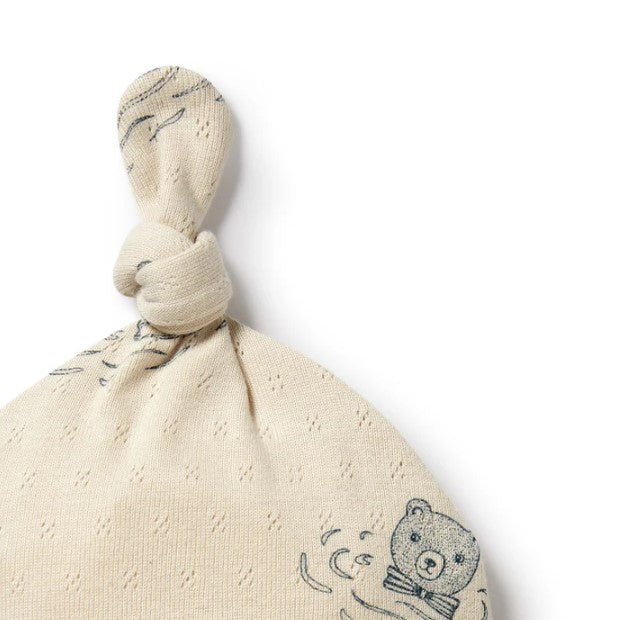 "Wilson & Frenchy" - Little Bear Pointelle Knot Beanie