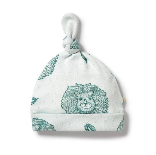 "Wilson & Frenchy" - Little Lion Pointelle Knot Beanie