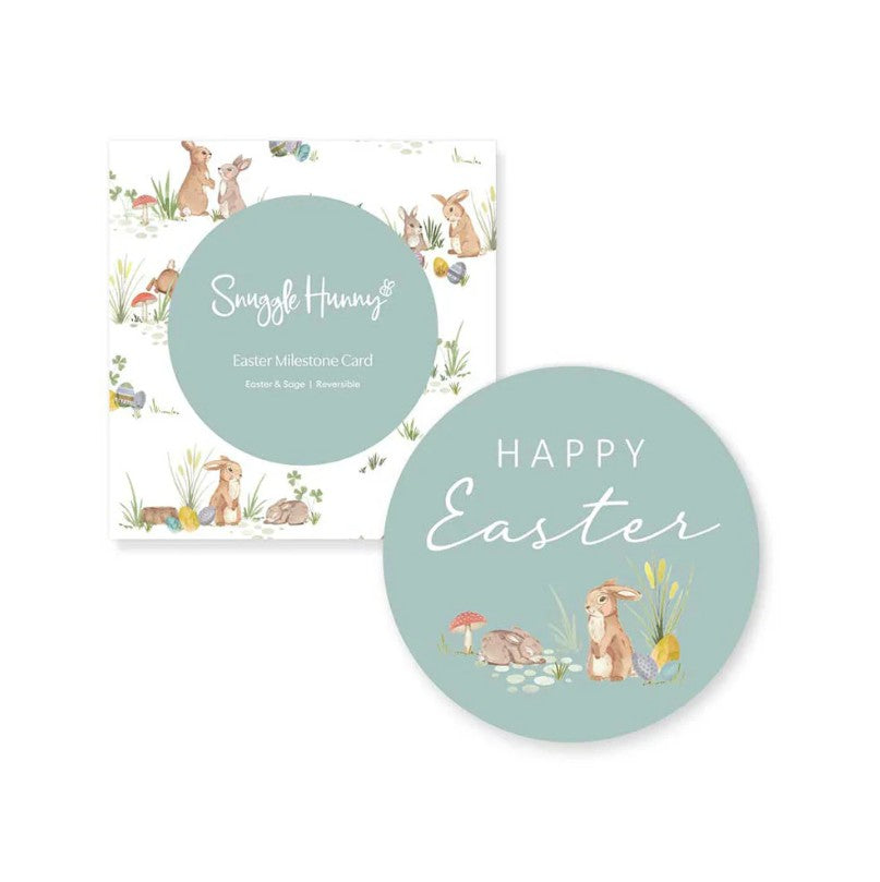 "Easter 2025" - Snuggle Hunny - Milestone Card - Reversible