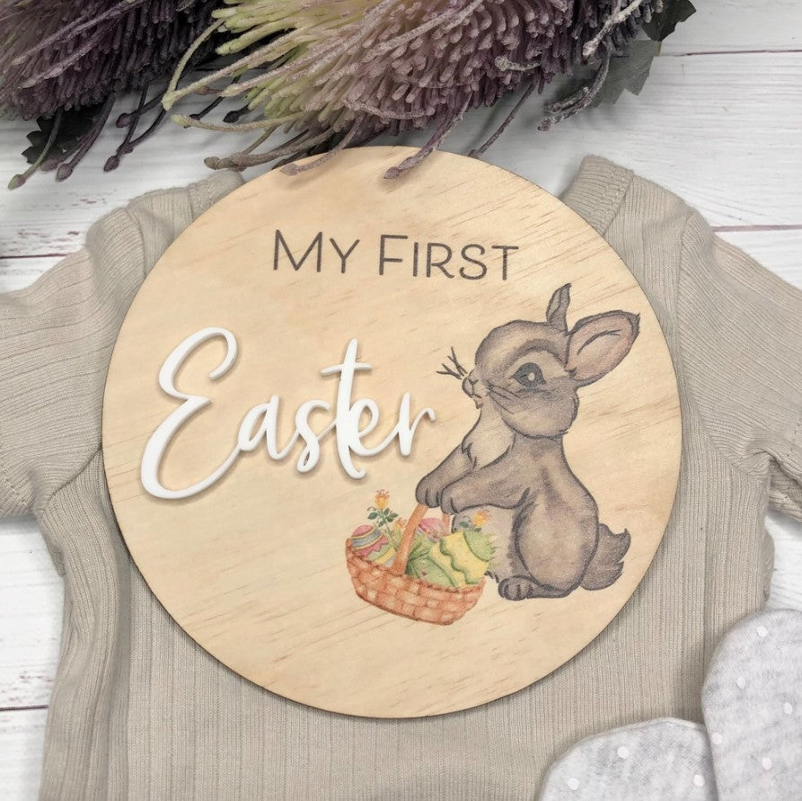 "Easter 2025" - My First Easter Plaque - Bunny (3D)