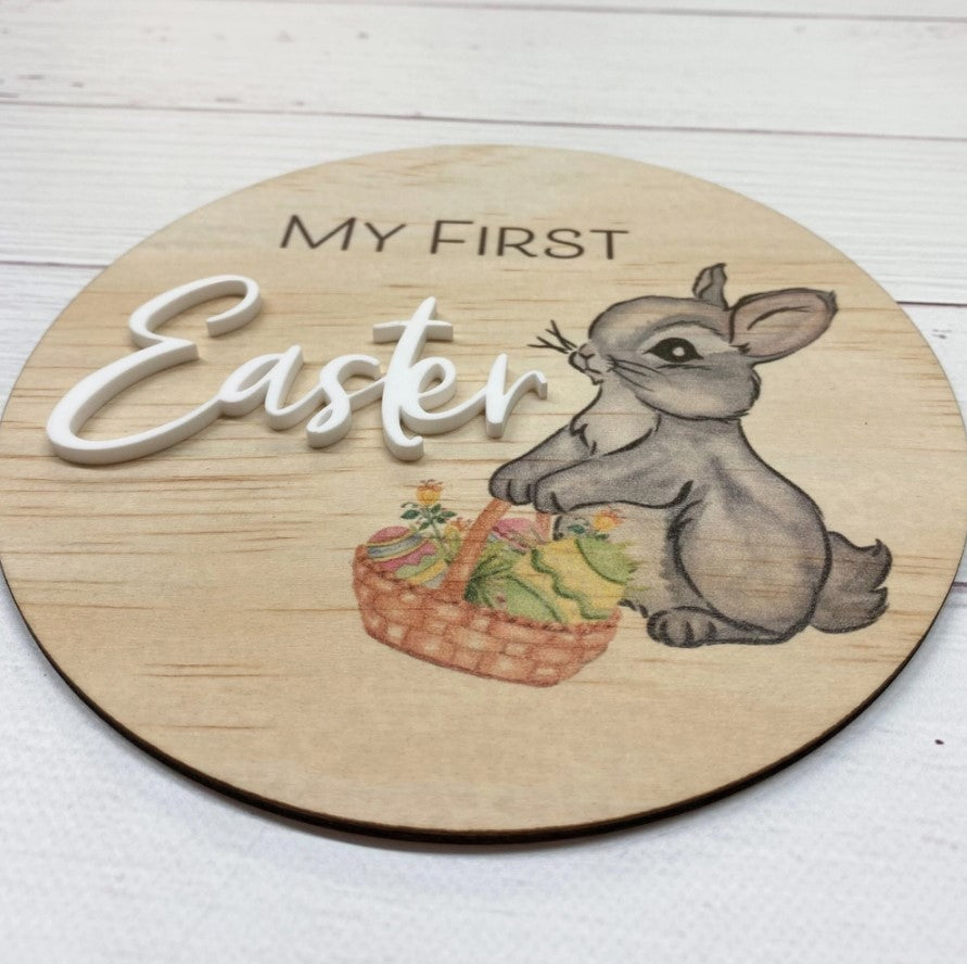 "Easter 2025" - My First Easter Plaque - Bunny (3D)