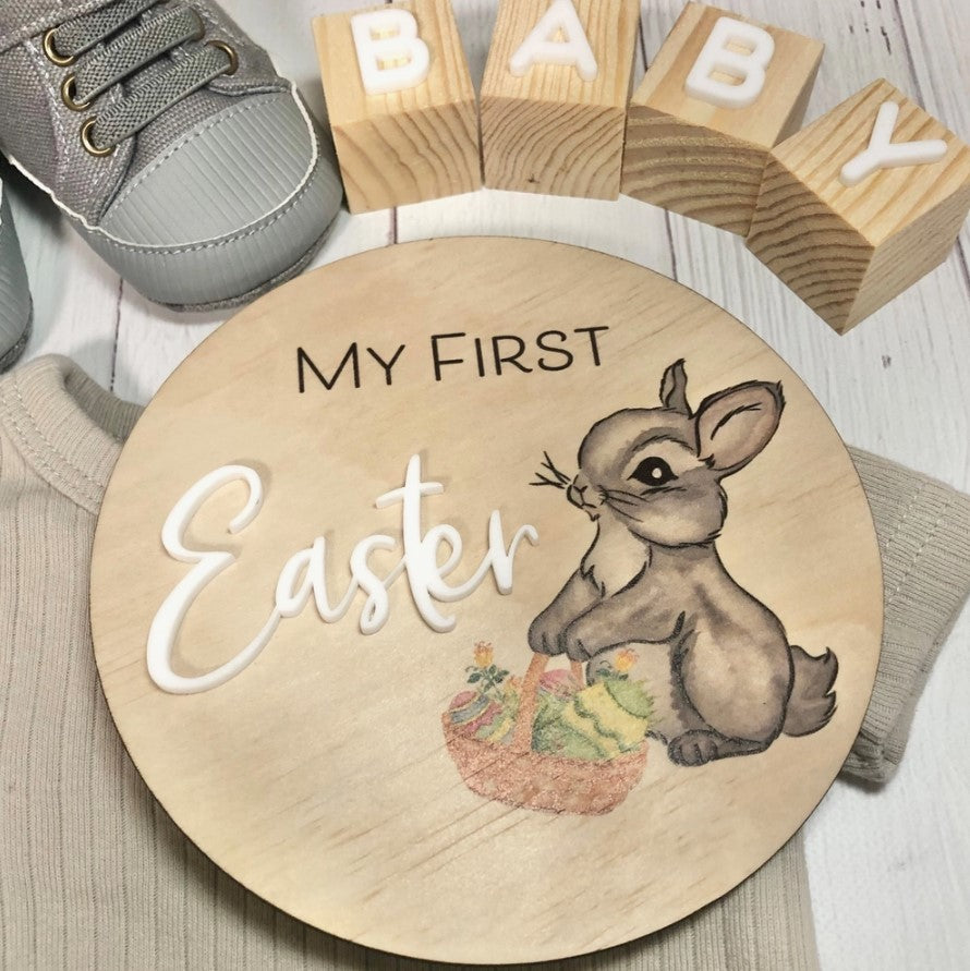 "Easter 2025" - My First Easter Plaque - Bunny (3D)