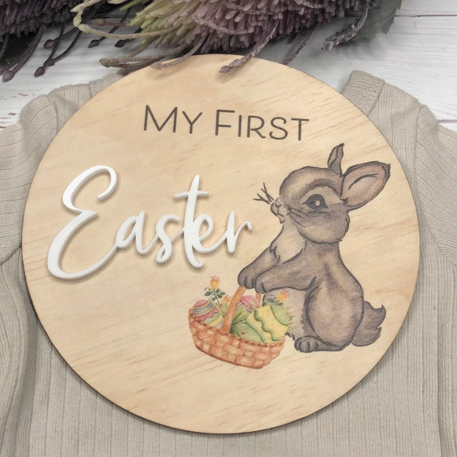 "Easter 2025" - My First Easter Plaque - Bunny (3D)