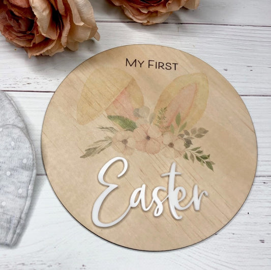 "Easter 2025" - My First Easter Plaque - Ears (3D)