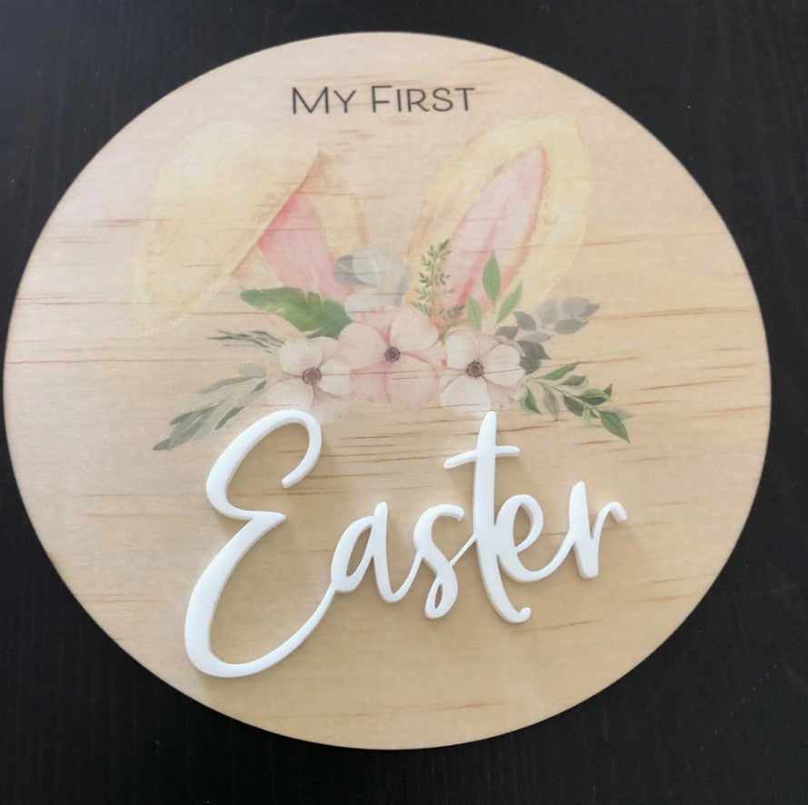 "Easter 2025" - My First Easter Plaque - Ears (3D)