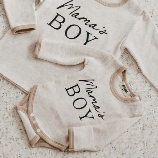 "Bencer & Hazelnut" - L/S Bodysuit -  Mama's Boy