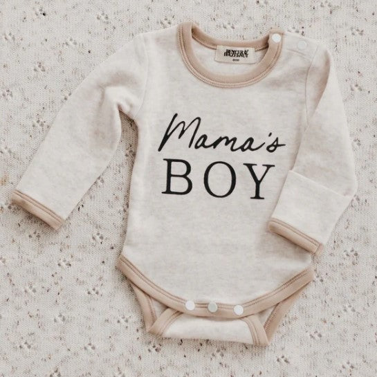 "Bencer & Hazelnut" - L/S Bodysuit -  Mama's Boy