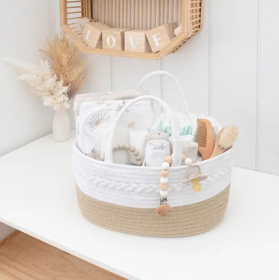 "The Living Textiles Company" - Cotton Rope Nappy Caddy