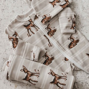 "Bencer & Hazelnut" - Zip Romper - Piper Deer