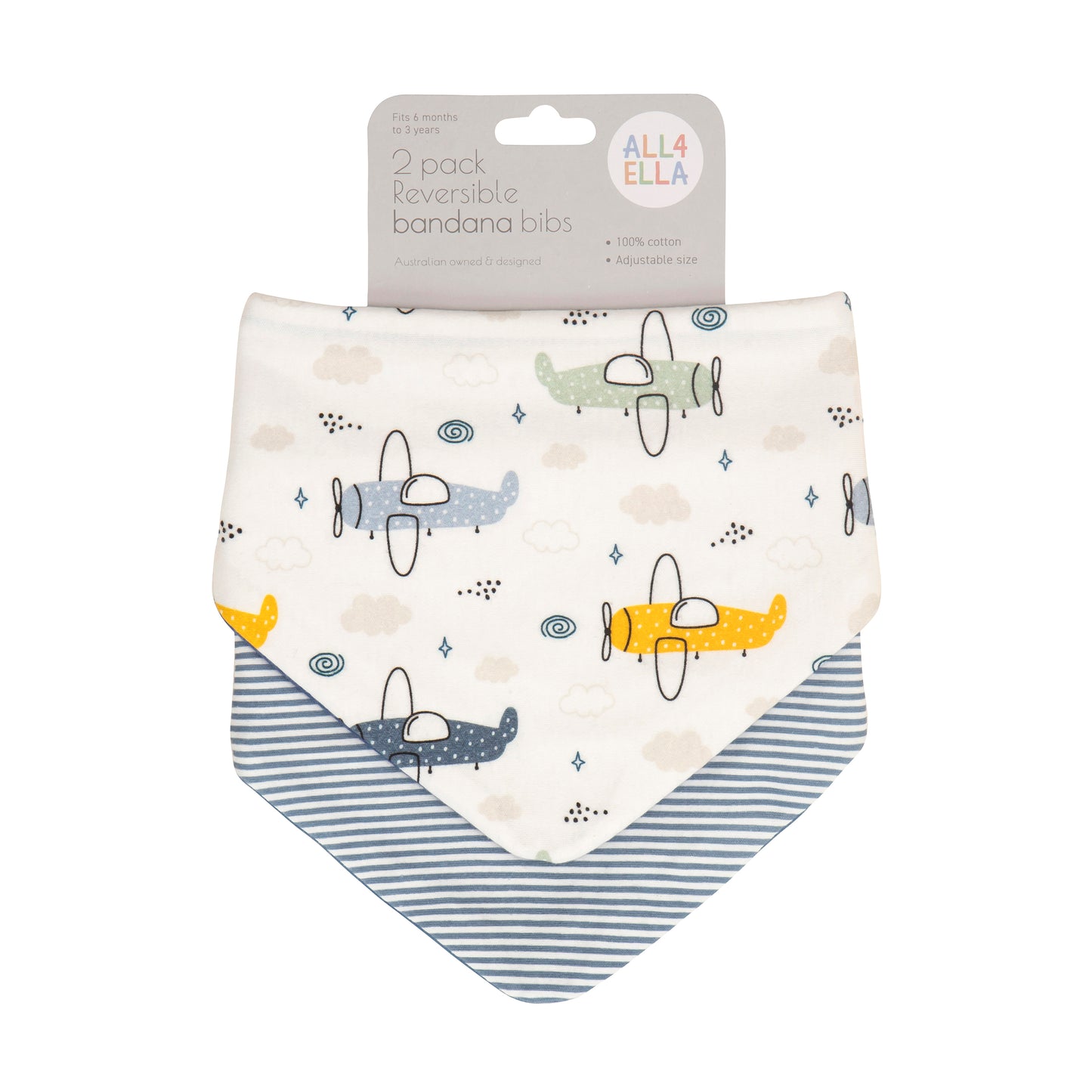 "All4Ella" - Reversible Bandana Bibs