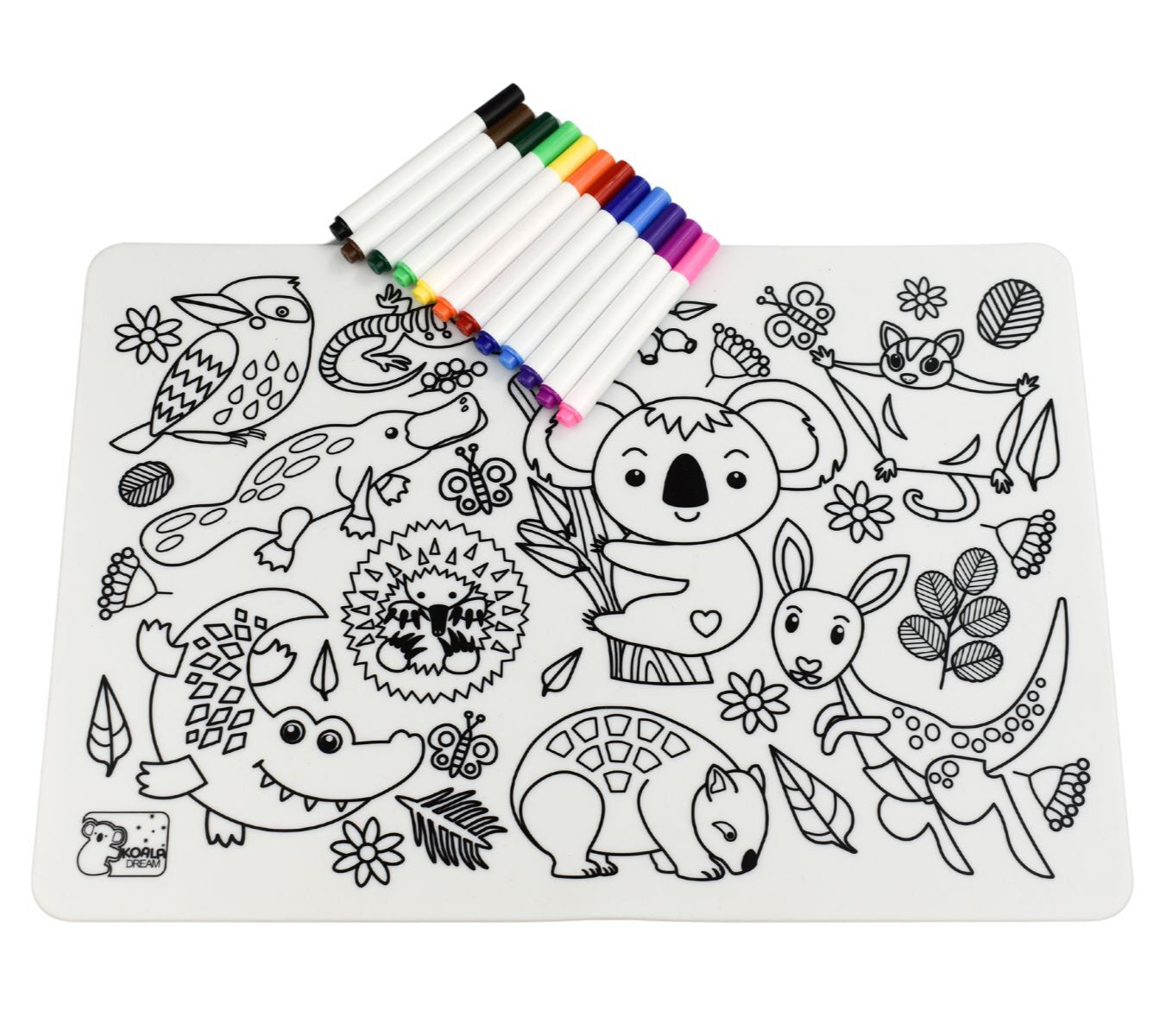 "Koala Dream" - Reusable Silicone Drawing Mat - Australian Animals