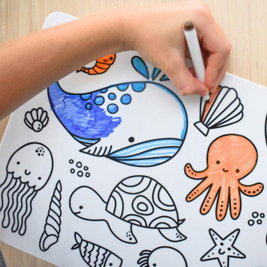 "Koala Dream" - Reusable Silicone Drawing Mat - Sea Animals