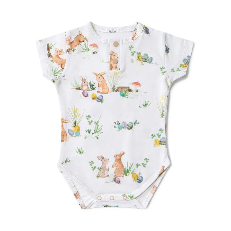 "Easter 2025" - Snuggle Hunny - Short Sleeve Bodysuit - Bunnies