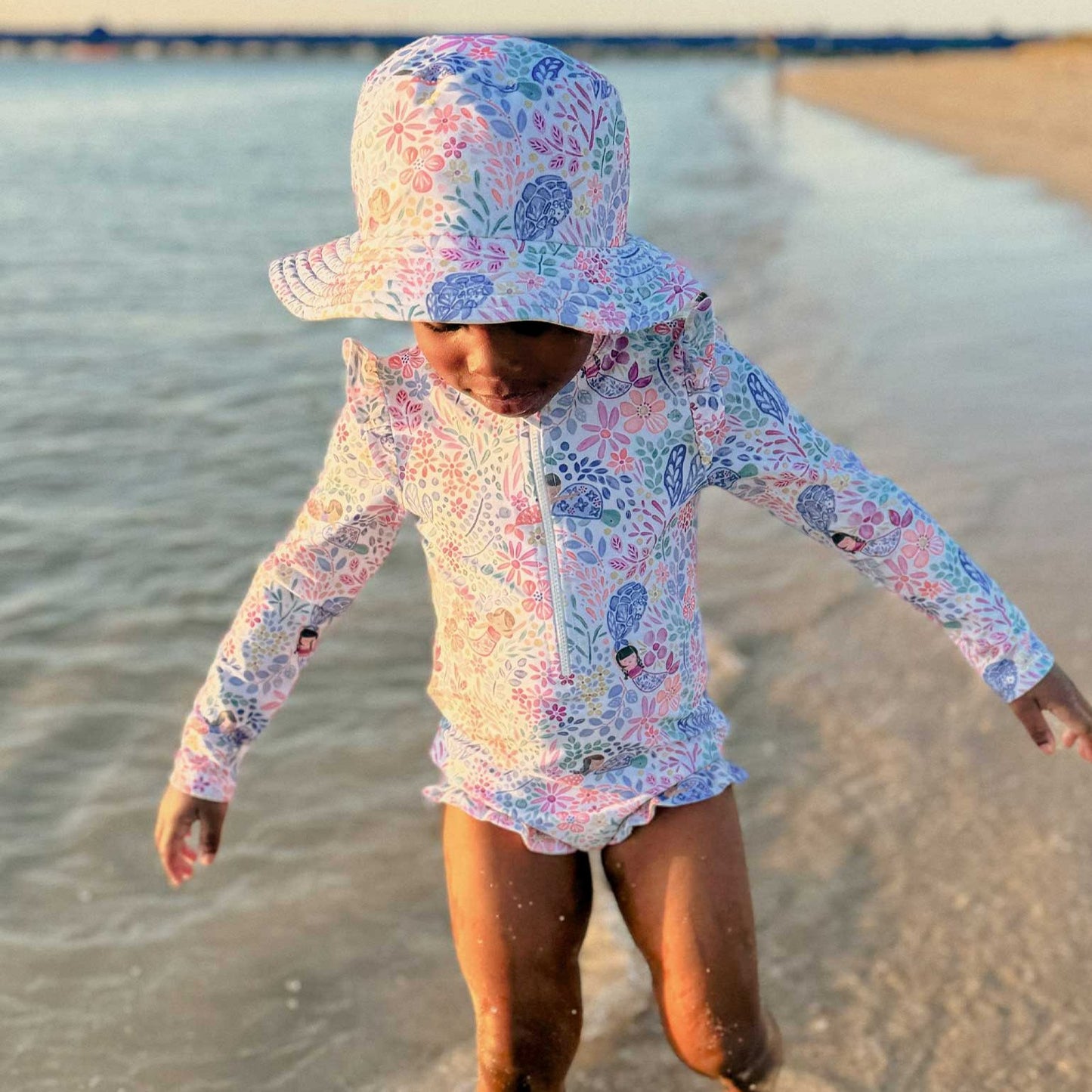 "Purebaby" - L/S Swimsuit - Mermaid