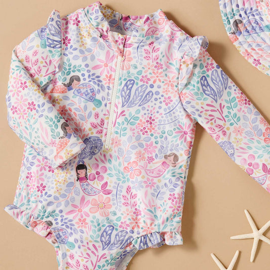 "Purebaby" - L/S Swimsuit - Mermaid