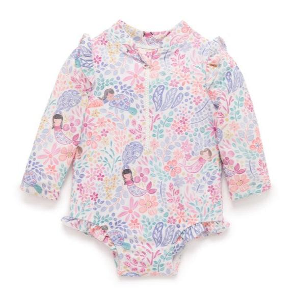 "Purebaby" - L/S Swimsuit - Mermaid