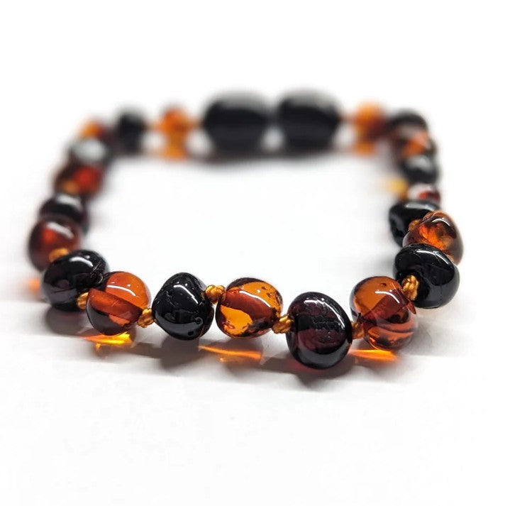 "Amber Teething Bracelets" - Polished Round