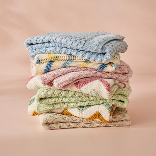 "Jiggle & Giggle" - Knitted Cotton Blanket