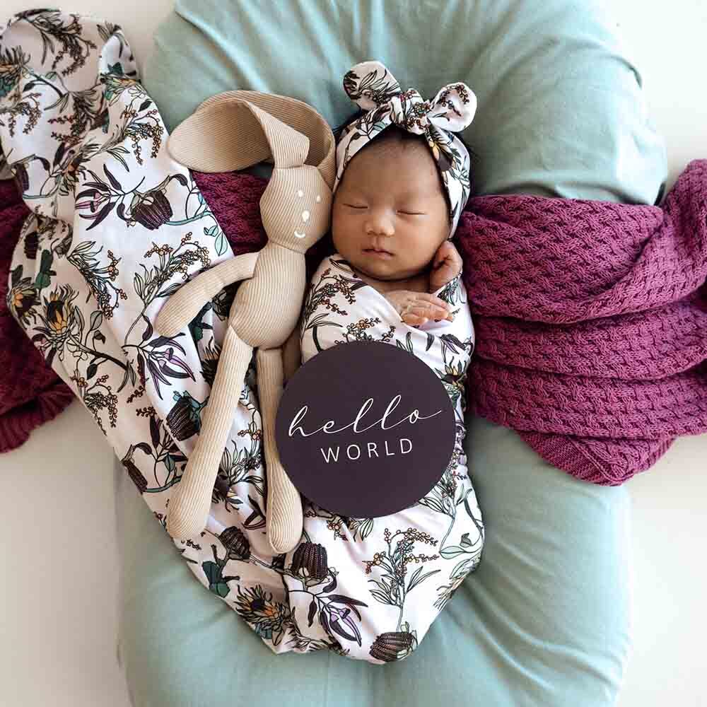 "Snuggle Hunny" - Baby Jersey Wrap Sets