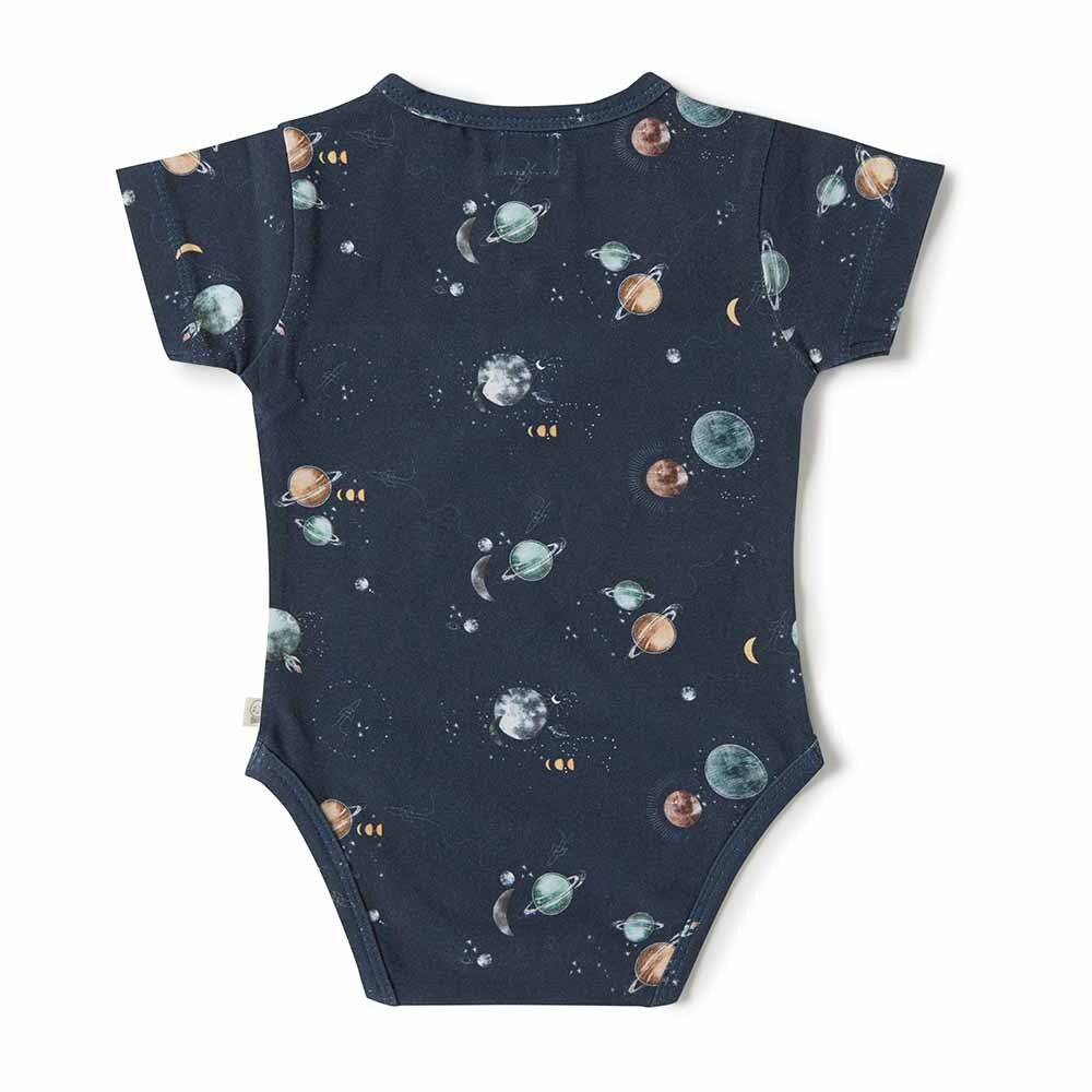 "Snuggle Hunny" - Short Sleeve Bodysuit - Milky Way