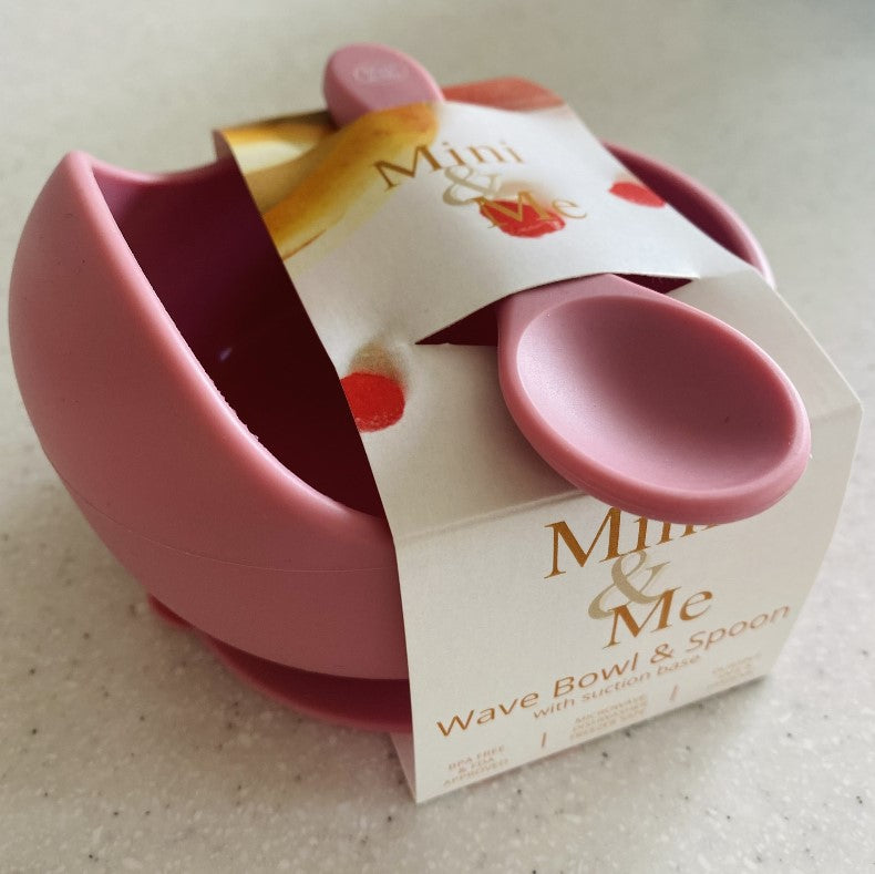 "Mini & Me" - Silicone Wave Bowl & Spoon Set