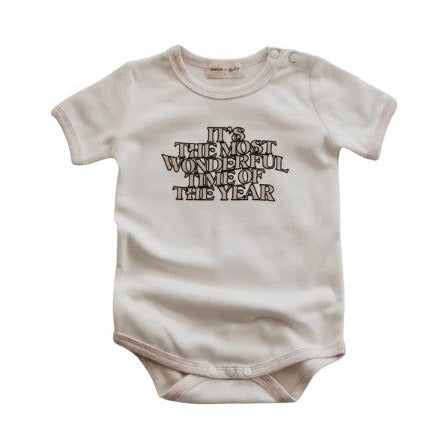 "Christmas" - Bencer & Hazelnut Wonderful Time Bodysuit - Neutral